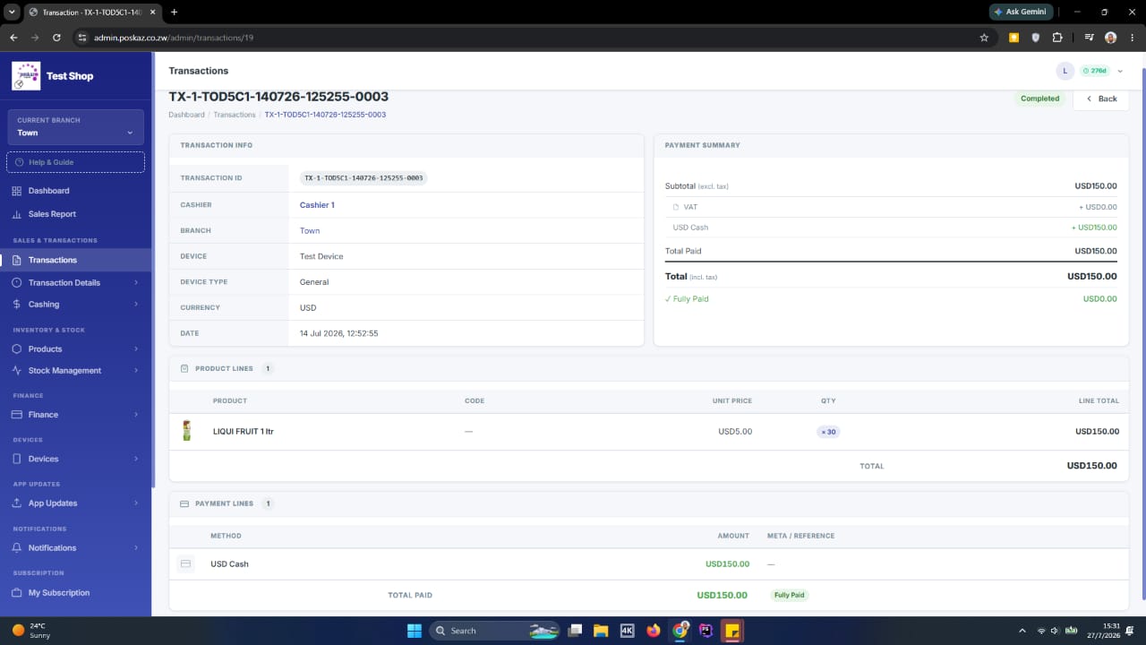 Transaction Detail